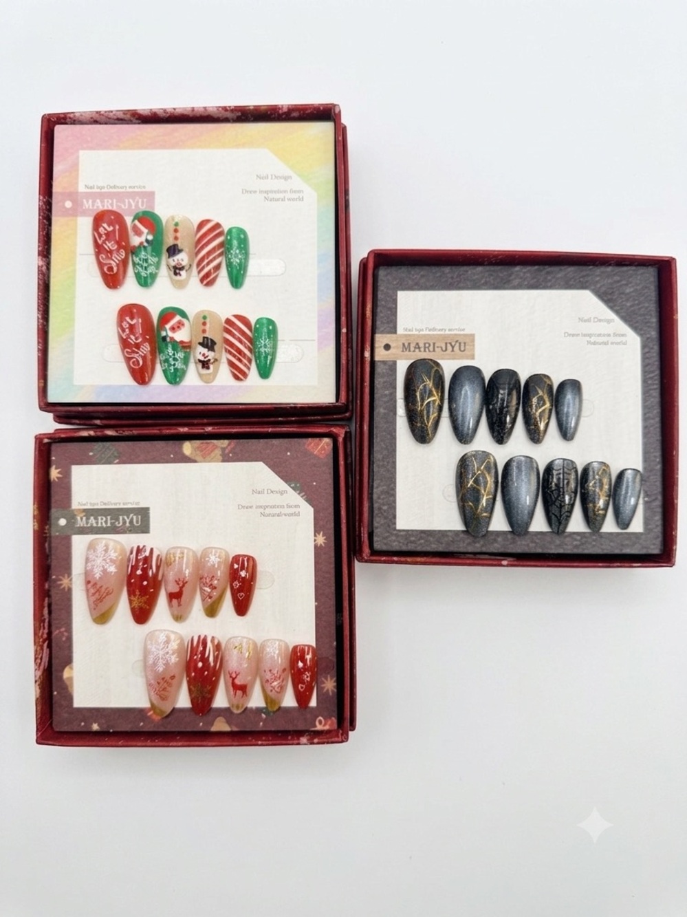 3-Set Bundle: MARI-JYU Press-On Nails (Halloween & Christmas)